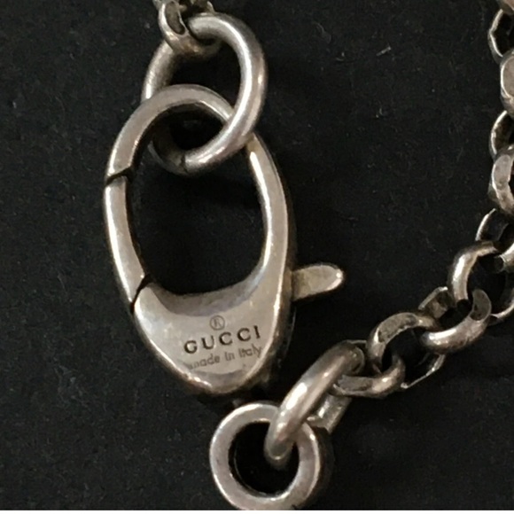 GUCCI Double G Key Motif Arabesque Silver 925 Pendant Necklace - Picture 8 of 8